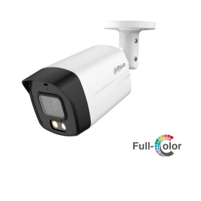 كاميرا مراقبة دهوا 2 ميجابكسل بالألوان الكاملة بتقنية Smart LED HDCVI من نوع Bullet/رصاصة (موديل: HAC‑HFW1239TLM‑LED‑S2)
