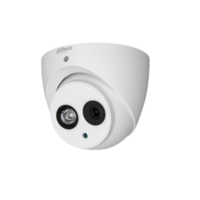 كاميرا مراقبة دهوا بدقة 4 ميجابكسل بتقنية HDCVI من نوع قبة (Eyeball/Dome) مع PoC (الطاقة عبر كابل واحد) وميكروفون مدمج (موديل: HAC‑HDW1400EMN‑POC)