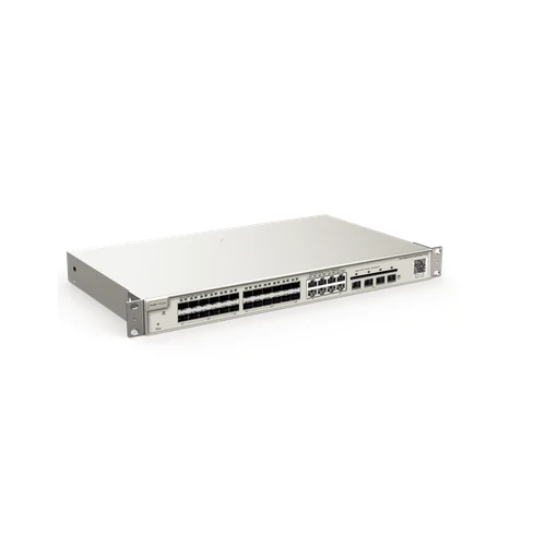 سويتش RG-NBS5200-24SFP/8GT4XS من روجي ريي مُدار من الطبقة الثالثة L3 بعدد 24 منفذ SFP فايبر مع 8 منافذ جيجابت Combo و4 منافذ 10G SFP مع منفذ رفع