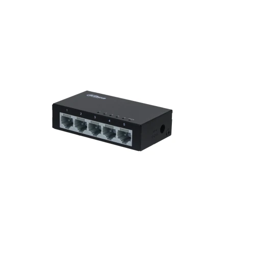 سويتش شبكات DH-PFS3005-5ET من داهوا 5 منافذ PoE غير مُدار
