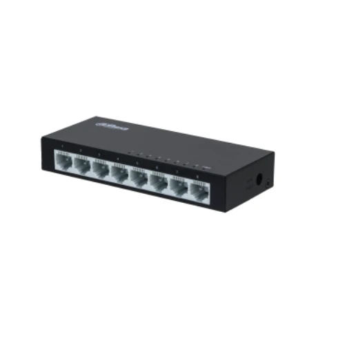سويتش شبكات DH-PFS3008-8ET من داهوا 8 منافذ PoE غير مُدار